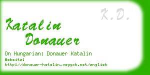 katalin donauer business card